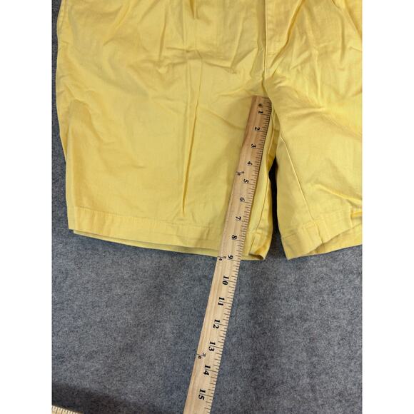 VTG 90s Polo Ralph Lauren Tyler Chino Shorts Mens 34 Yellow Pleated Golf Retro - Picture 5 of 8